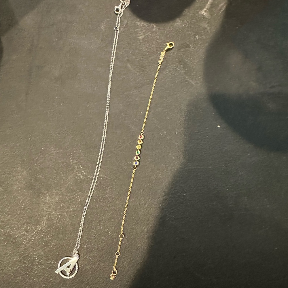 Pandora Silver Necklace with Gold Accents